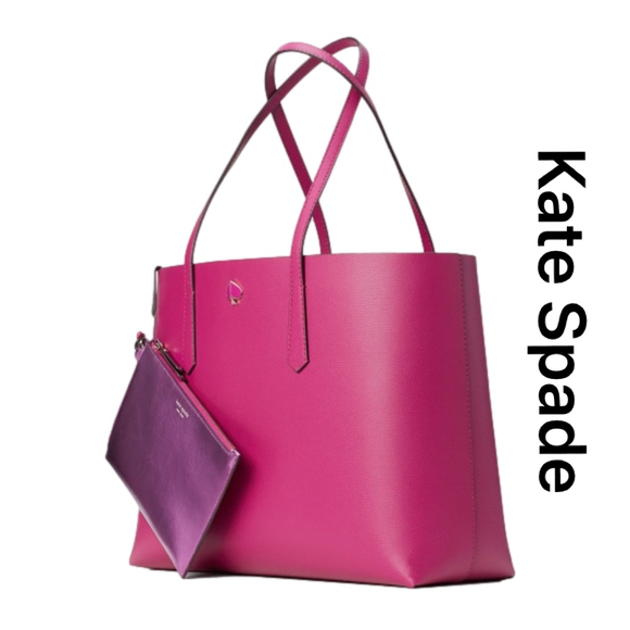 kate spade Handbags - KATE SPADE Molly Tote w/ Removable Clutch, Berry Blitz Pink Leather